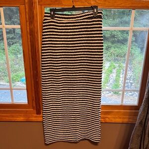 Striped Black and White Women's Skirt or Dress